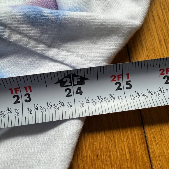 Peloton Size L White Blue Sunburst Tie-Dye Half Zip Pullover Hoodie Sweatshirt - Picture 11 of 15